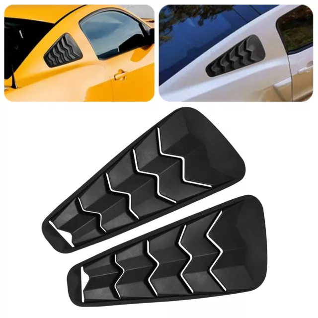 (A Pair) 1/4 Quarter Side Window Louvers Scoop Cover For Ford Mustang 2005-2014