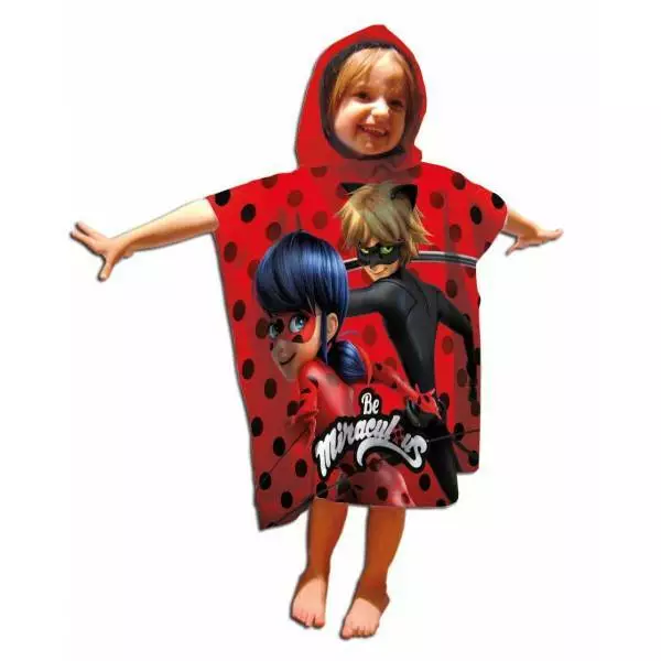 Miraculous, Sortie de bain, Poncho de bain Ladybug à capuche