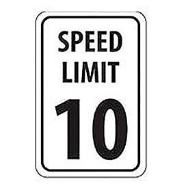 Aluminum Sign -  Speed Limit 10 - .063" Thick, TM18H National Marker Company