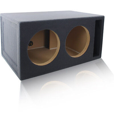 Made in U.S.A. 4.0 Cu Ft 4.0 ft^3 @ 32Hz Ported / Vented MDF Sub Woofer Enclosure for Pair of 12 Car Subwoofers 