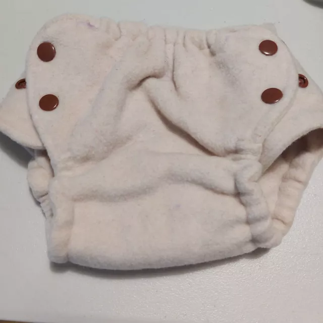 Tiny birds white wool diaper cover