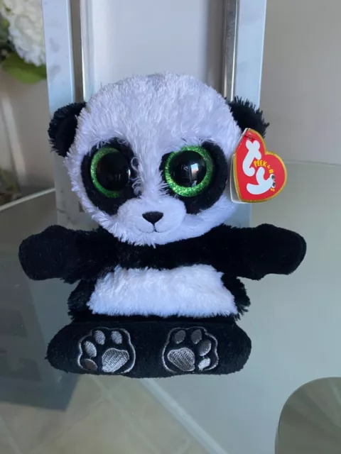 TY The Peek-a-Boo collection Poo Panda plush 6” beanie soft toy