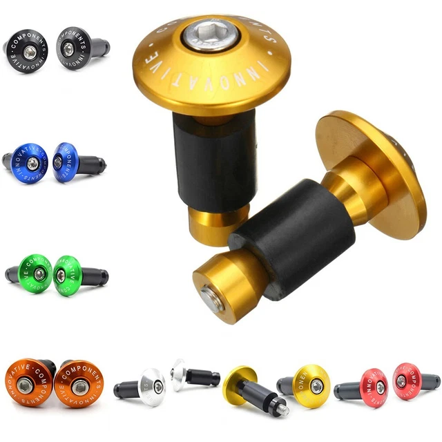 Moto CNC Poignée Embout de Guidon 7/8 Grip Casquette Prise Slider Gauche & Droit