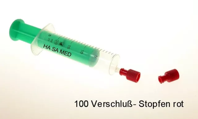 100 Kombistopfen rot Kombi- Stopper Verschluß- Stopfen, Verschluß- Kappen m/w