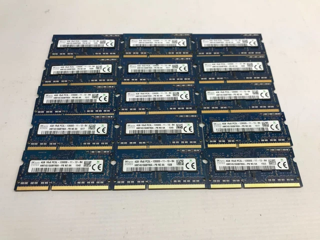 Barrette De RAM SK Hynix 4GB DDR3L PC3L-12800S SODIMM - Pour Ordinateur Portable - Occasion Fonctionnelle