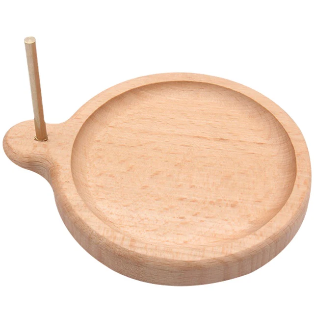 Spool Halter Manuelle Holz 2-in-1 Runde Perlen Platte Perle Weben Werkzeug