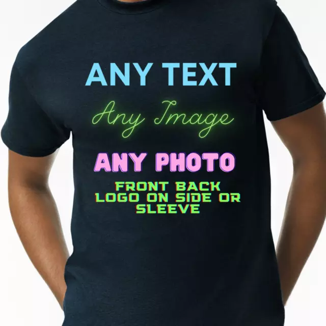 Personalized T Shirt Your Text Logo Photo Printed Top Custom t-shirt Party