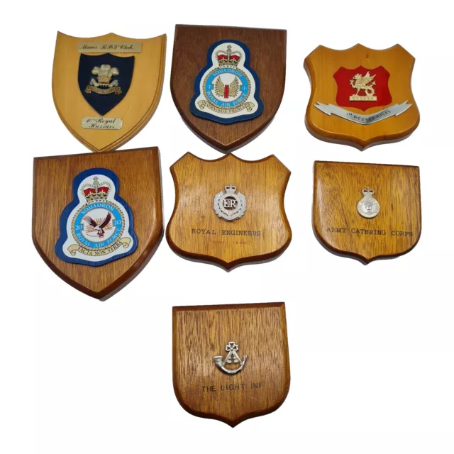 Military Army Airforce Regimental Plaque Bundel x7 Shield Heraldry Crest #2