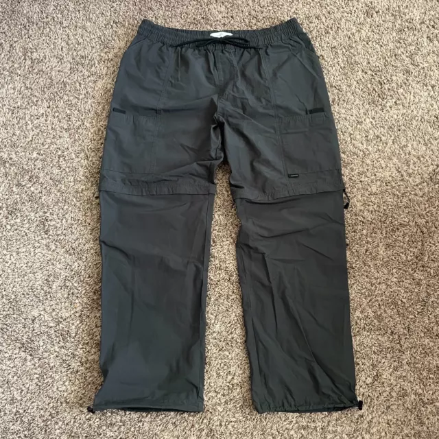 PACSUN UTILITY NYLON Cargo Pants Baggy Fit Zipper Convertible Size ...