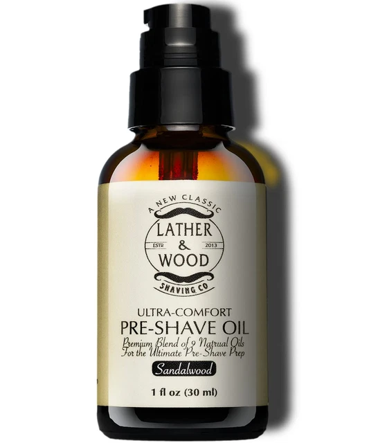 Best Pre-Shave Oil, Sandalwood, Premium Shaving Oil for Effortless Smooth Irrita