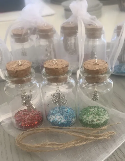 Set Of 3 Christmas tree hanging Bottles