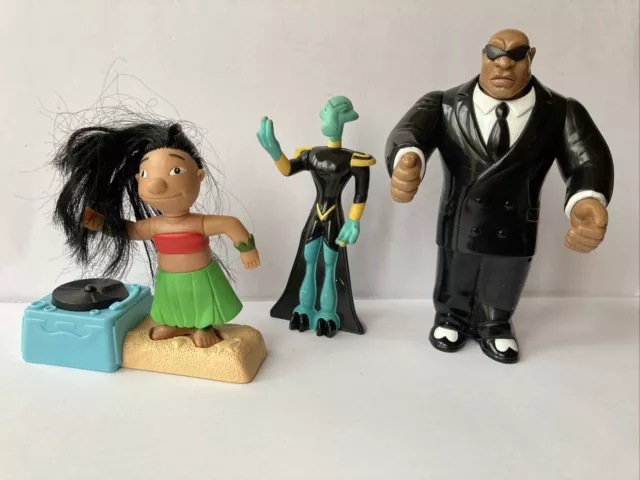 3 McDonalds Happy Meal Toy 2002 Lilo and Stitch Film Cobra Bubbles Lilo Figur