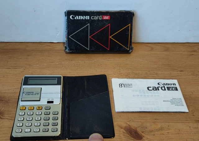 Calculatrice Vintage Canon Card LC-52 - Modèle De Poche Rétro Fonctionnel