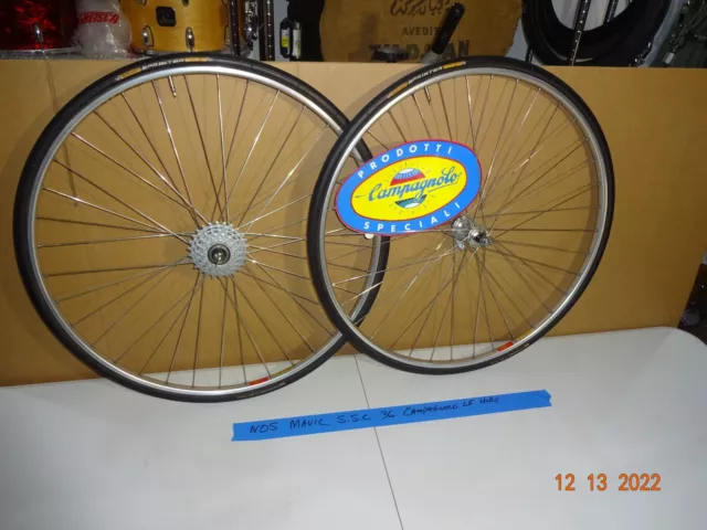 Nos Vintage Mavic Ssc Tubular Wheelset 36H Campagnolo Hubs For Colnago Masi Nos Vintage Mavic Ssc Tubular Wheelset 36H Campagnolo Hubs For Colnago Masi