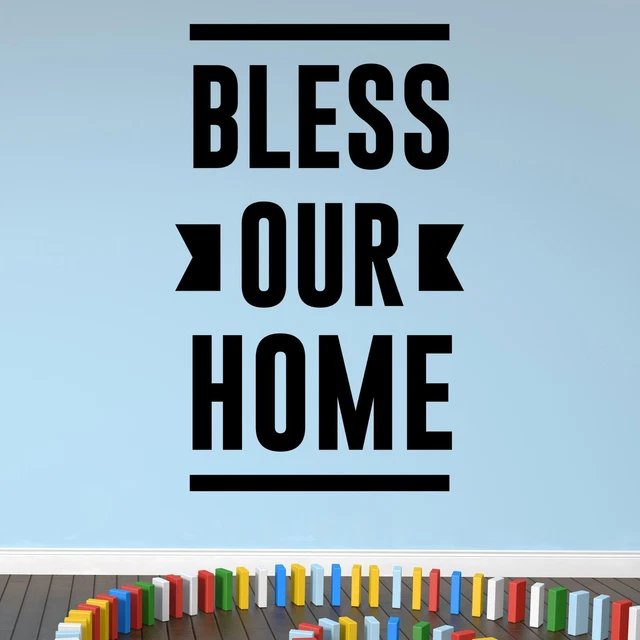 Bless Our Home v2 Wall Sticker Decal Quote Family Kitchen Bedroom Décor
