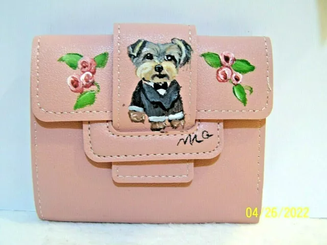 Yorkshire Terrier,Yorkie hand painted  card wallet