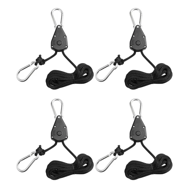 4 Pcs Wachsen Licht Kleiderbügel Ratschen Binden Seil Pflanzer Seil Aufhänger