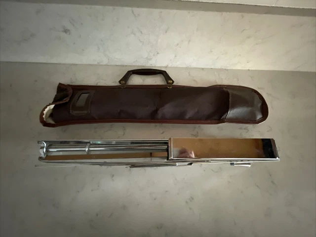 VINTAGE MUSIC STAND with Leather Carrying Case THE HAMILTON NO. 600-N ADJUSTABLE