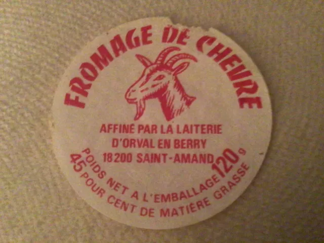 Etiquette Fromage de Chèvre Laiterie d’Orval