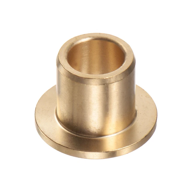 Flange Bearing Sleeve 10mm x 14mm x 15mm Bronze Self-Lubricating Bushings