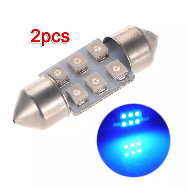 2x C5W LED 6 SMD 31MM Shuttle Dome Ceiling Bulb,8174