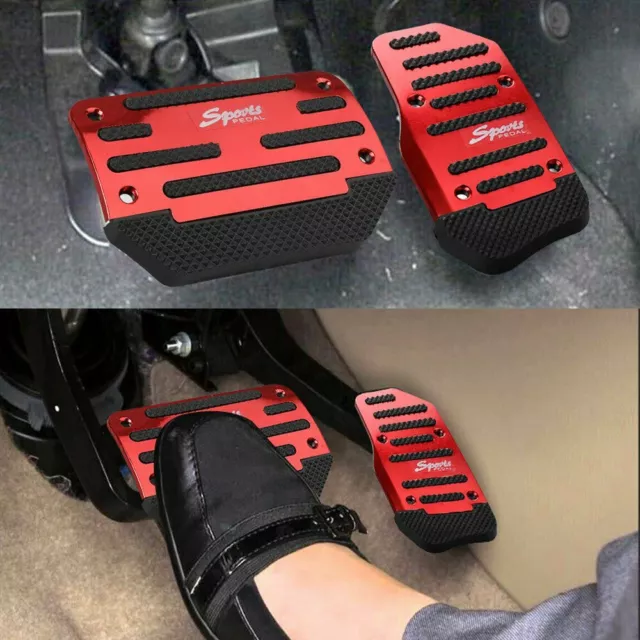 Universal Red Non-Slip Automatic Gas Brake Foot Pedal Pad Cover Car Accessories