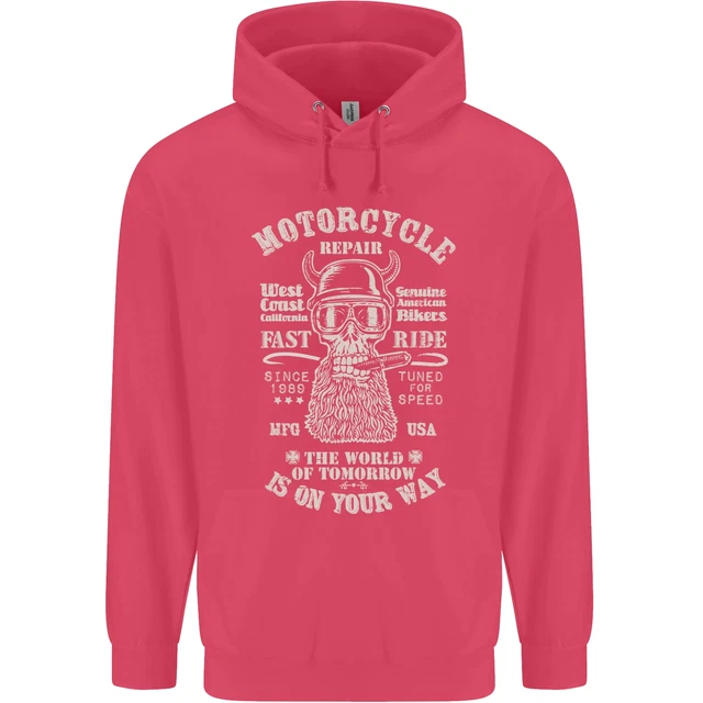 Felpa con cappuccio riparazione moto biker bambini 9