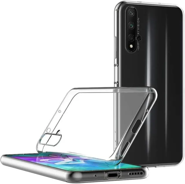 Hülle für Huawei Nova 5T Handy Schutz Case Cover Ultra Klar Silikon Hülle