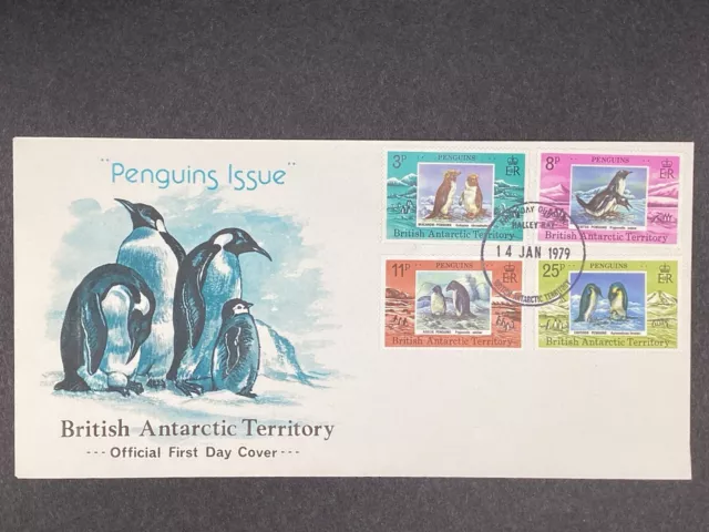 British Antarctic Territory 1979 FDC Penguins Issue. LRB422