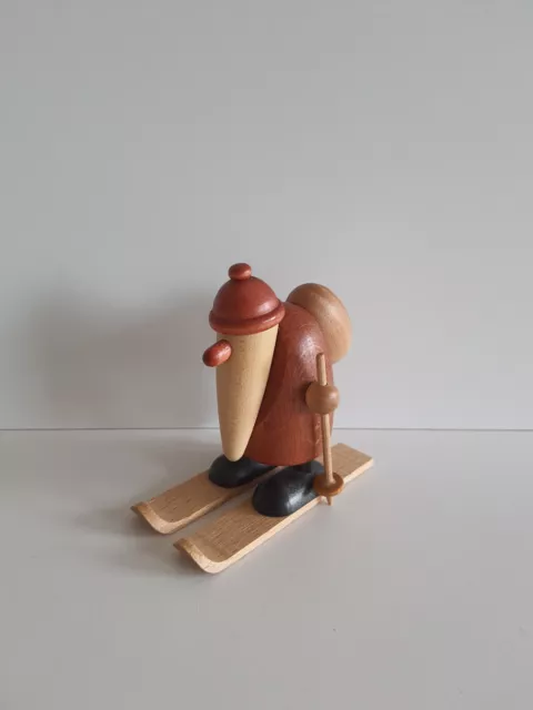 Original Erzgebirge Björn Köhler Weihnachtsmann auf Ski SUPER SELTEN !!!