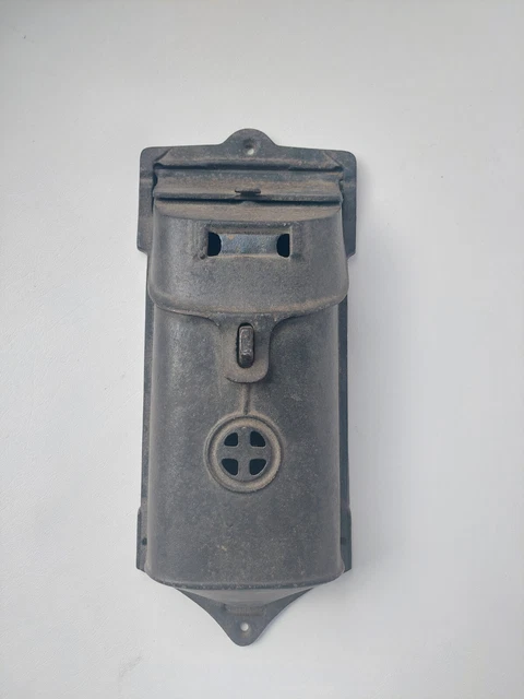 Ancienne Boîte Aux Lettres En Fonte - Estampillée CF Ancre Marine - Style Napoléon III