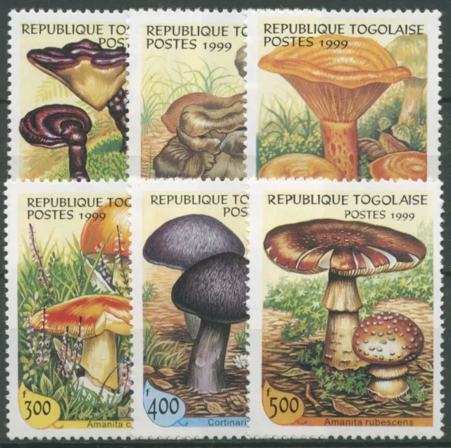 Togo 1999 Pilze aus aller Welt Perlpilz Edelreizker 2816/21 postfrisch