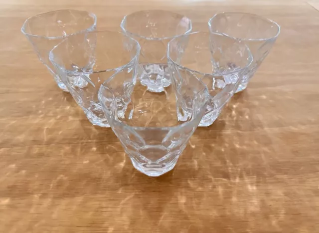 Royal Crystal Rock Whiskey Rocks Glasses Italy Set of 6