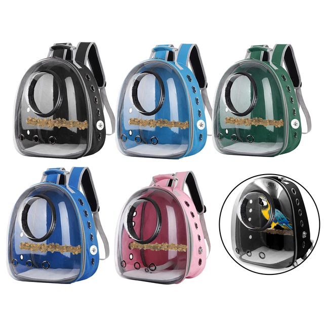 Parrot Cage Backpack Transparent Bird Carrier Breathable   Shoulder Bag