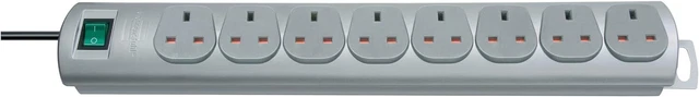Brennenstuhl Primera-Line extension socket 8-way silver 2m 05VV-F 3G1,25 *GB*