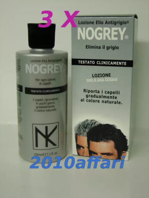 Elio NOGREY Lotion Anti Grau 200 ML - Eliminiert Die Grau - 3 Stücke