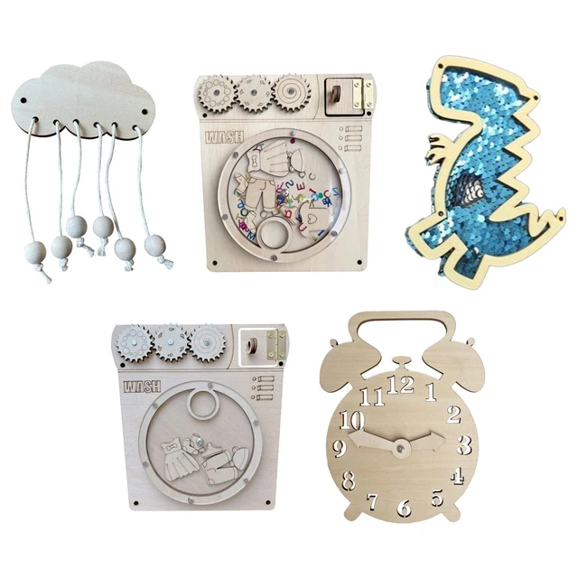 Busy Board En Bois éducatif DIY – Avec Minuterie – Développement Motricité Fine – Cadeau Enfant 3 Ans+
