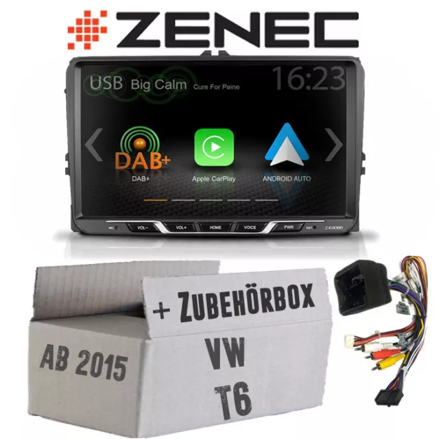 VW T5 / T6 | Zenec Z-E2055 2-DIN Autoradio Bluetooth | DAB+ | USB DVD CD LENKRAD