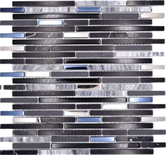 Mosaico di vetro piastrelle in pietra naturale marmo piastrelle bastoncini mosaico parete posteriore cucina bagno
