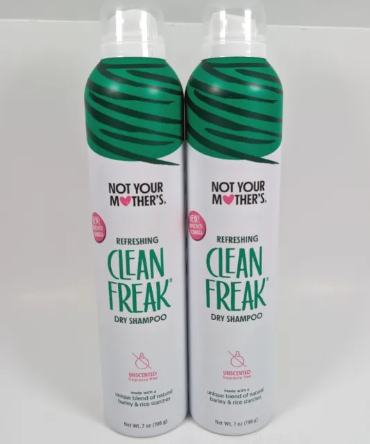 Not Your Mother's 2 Pack Refreshing Clean Freak Dry Shampoo Unscented 7 oz Ea