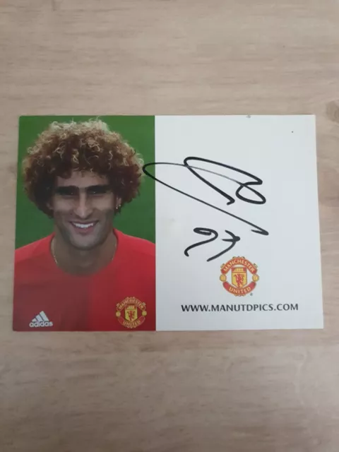 Real Autograph Marouane Fellaini Signed  Photo Manchester United  rare genuine