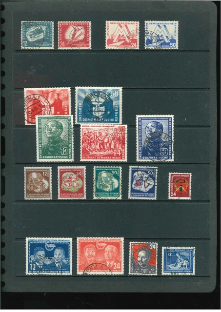 DDR Jahrgang 1951 - Mi-Nr. 280-297  gestempelt - Mi. 376,-