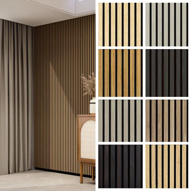 Acoustic wall slat panel Luxury 3D veneer modern wood 2400mm x 600mm