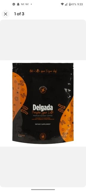 Pumpkin Spice Delgada Slimming Coffee TLC (28 sachets) 08/2023