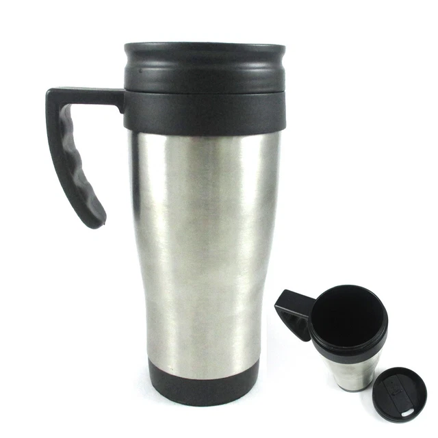 Stainless Steel Insulated Double Wall Travel Coffee Tea Mug Cup 14 Oz Thermo New