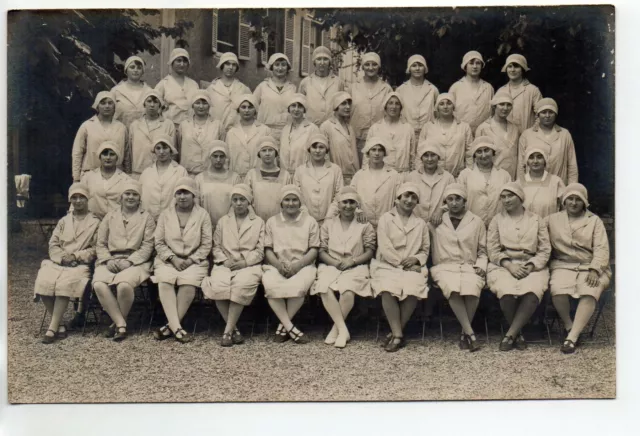 TROYES - AUBE - CPA 10 - Carte PHOTO jeunes filles Etudes Ecole Pensionnat Eleve