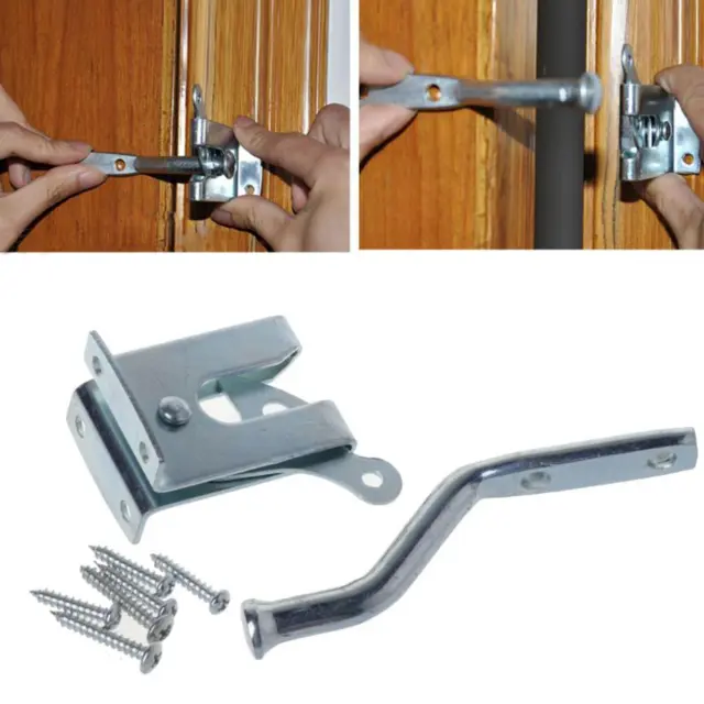 Self Locking Gate Latch Gravity with Screws Hardware for Wooden Fence Pool