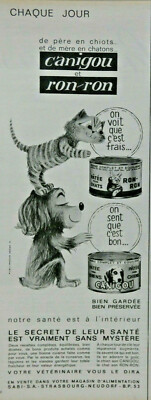 Publicite De Presse 1963 Canigou Meilleur Patee Pour Votre Chien Et Chat Eur 3 00 Picclick Fr