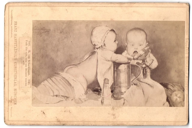 Fotografie Franz Hanfstaengl, München, Gemälde: Früh übt sich, was ein Meister