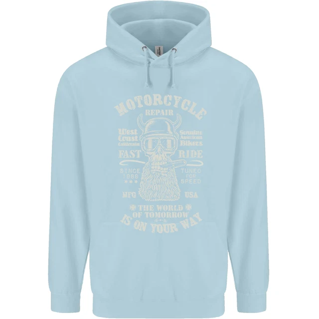Felpa con cappuccio riparazione moto biker bambini 5
